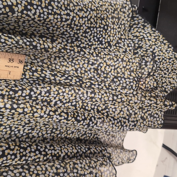 Jonathan Martin Black and Yellow Floral  Asymmetrical Dress Size 16 - Picture 9 of 10